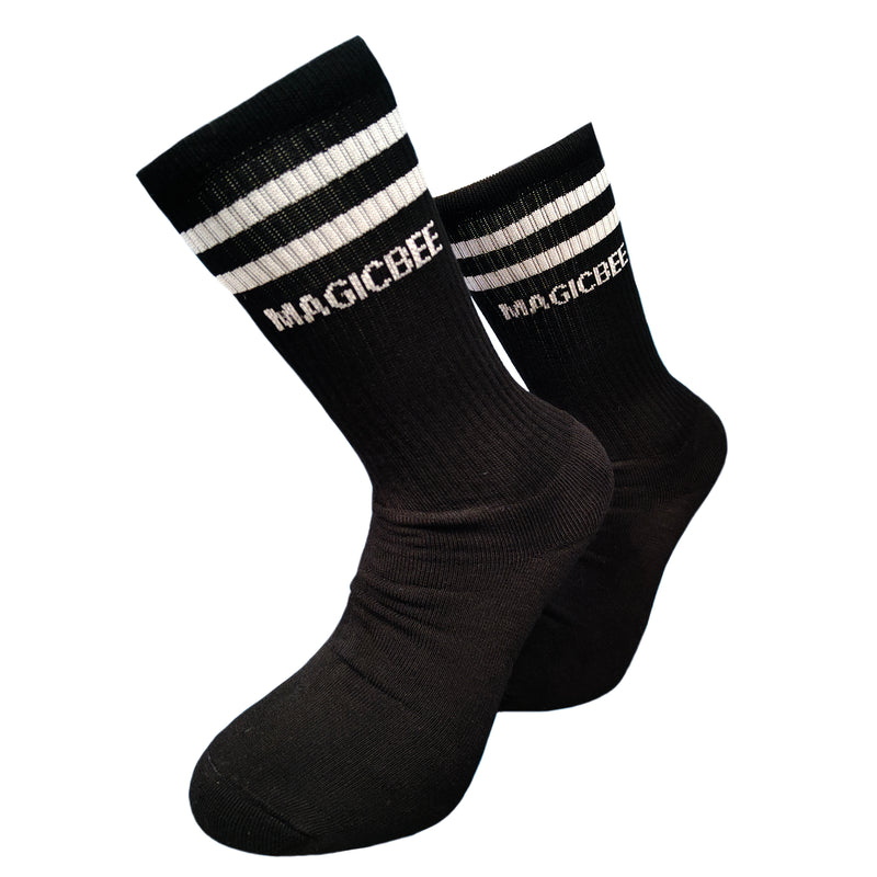 Magicbee stripes socks - black