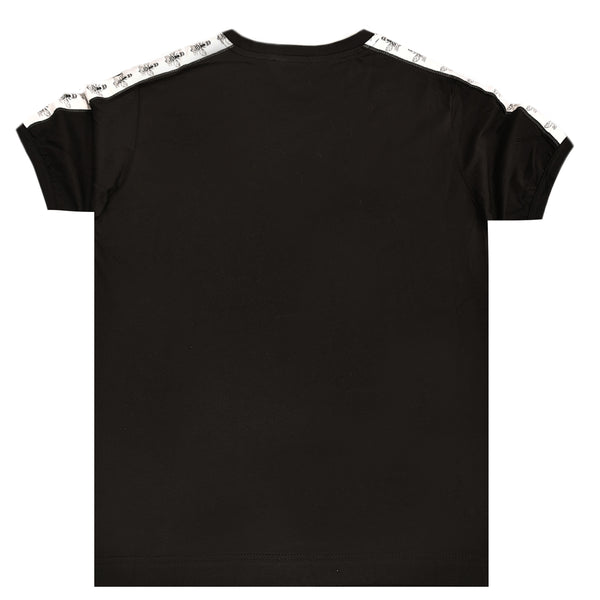 Ανδρική κοντομάνικη μπλούζα Magic bee - MB2403 - tape logo μαύρο