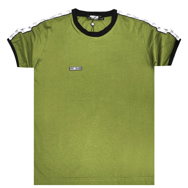 Ανδρική κοντομάνικη μπλούζα Magic bee - MB2403 - tape tee πράσινο