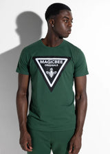 Ανδρική κοντομάνικη μπλούζα Magic bee - MB2406 - triangle logo πράσινο