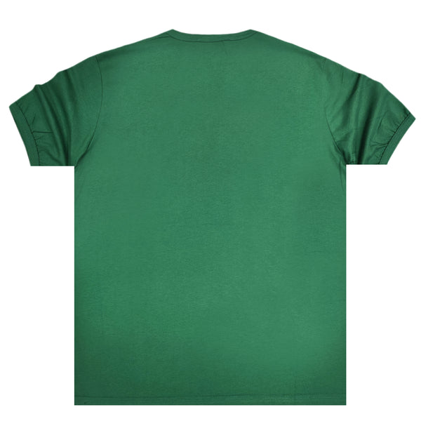 Ανδρική κοντομάνικη μπλούζα Magic bee - MB2407 - foil logo πράσινο