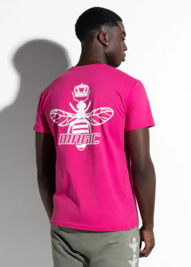 Κοντομάνικη μπλούζα Magic bee - MB2418 - back logo φούξια