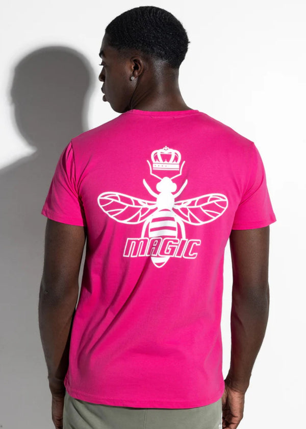 Κοντομάνικη μπλούζα Magic bee - MB2418 - back logo φούξια
