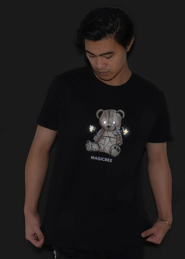 Κοντομάνικη μπλούζα Magic bee - MB2412 - reflective teddy μαύρο