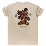 Κοντομάνικη μπλούζα Magic bee - MB2413 - reflective teddy logo μπεζ