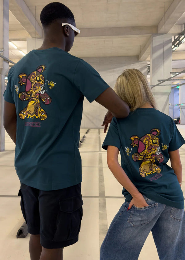 Κοντομάνικη μπλούζα Magic bee - MB2413 - reflective teddy logo πετρόλ