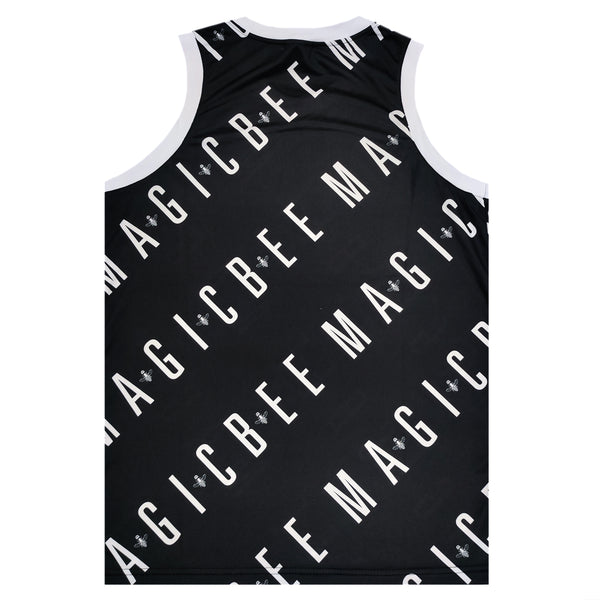 Ανδρική αμάνικη μπλούζα Magic bee - MB2416 - dri-fit detail μαύρο