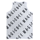 Ανδρική αμάνικη μπλούζα Magic bee - MB2416 - dri-fit detail λευκό