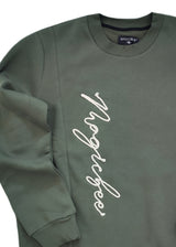 Ανδρικό μακρυμάνικο φούτερ Magicbee - MB24507 - signature sweatshirt χακί