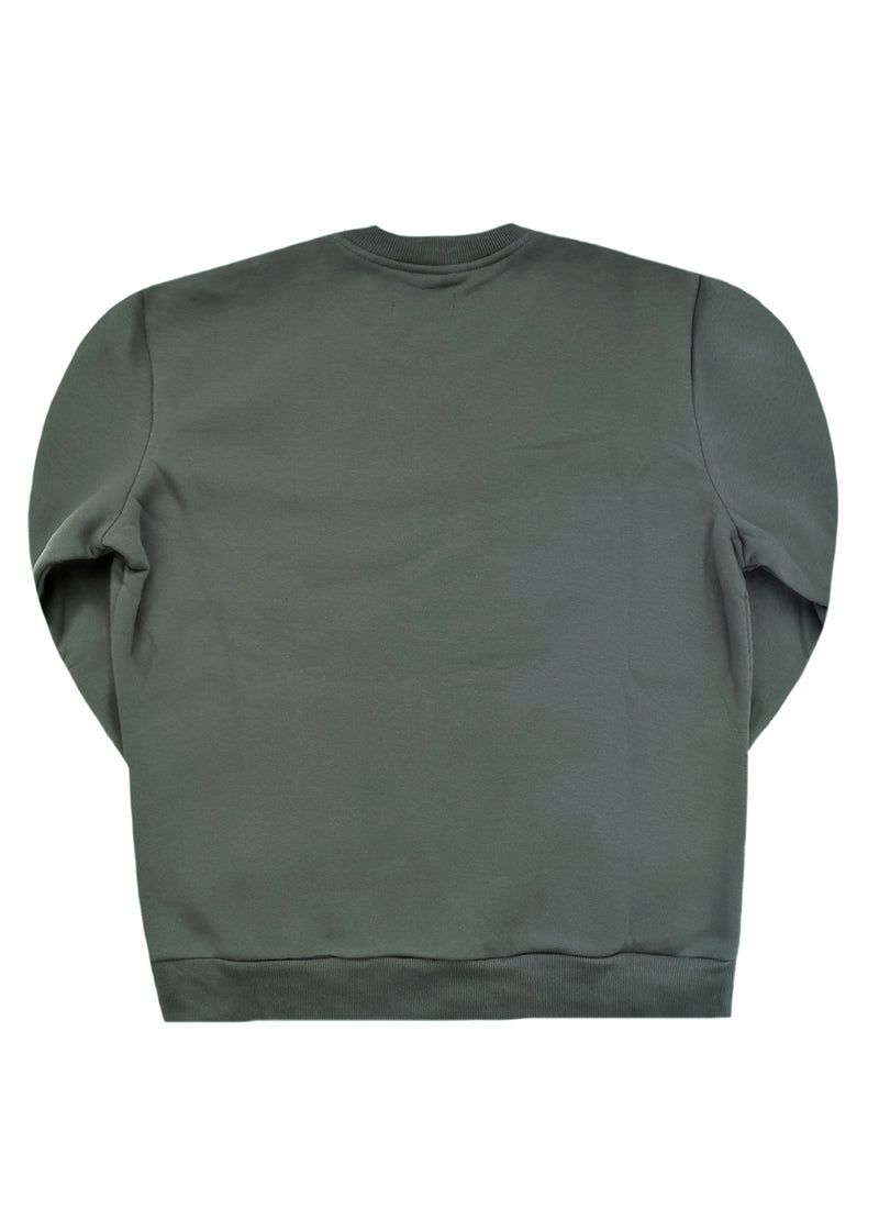 Ανδρικό μακρυμάνικο φούτερ Magicbee - MB24507 - signature sweatshirt χακί