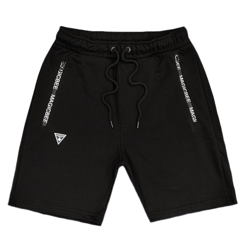 Magicbee - MB2451 - zip pockets shorts - black