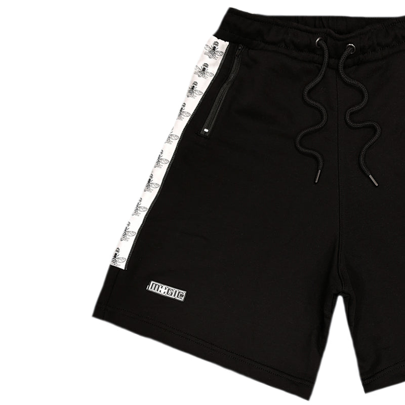 Magicbee - MB2453 - tape logo shorts - black