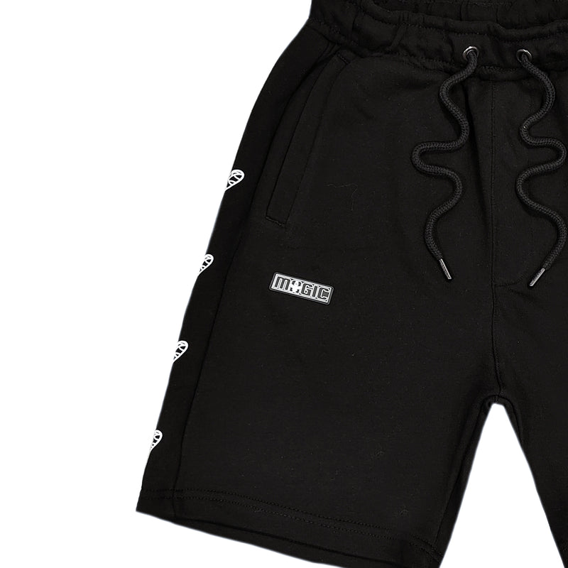Magicbee - MB2454 - side logo shorts - black