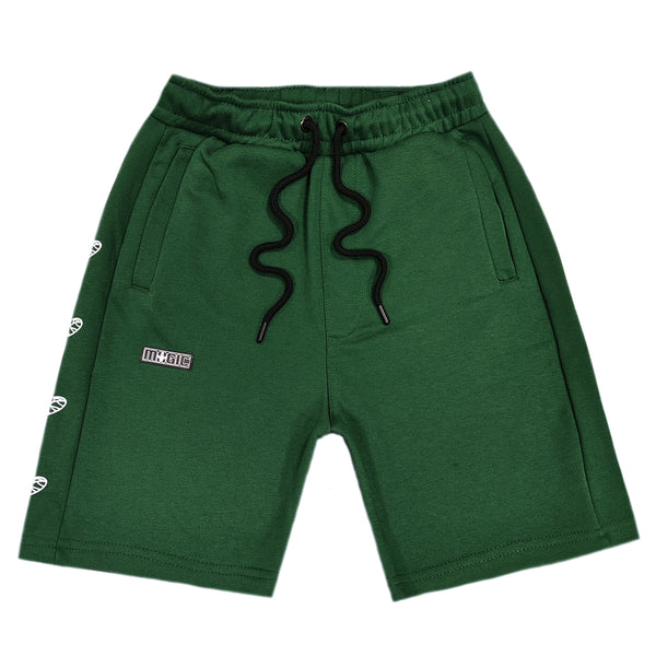 Ανδρική βερμούδα Magicbee - MB2454 - side logo shorts πράσινο
