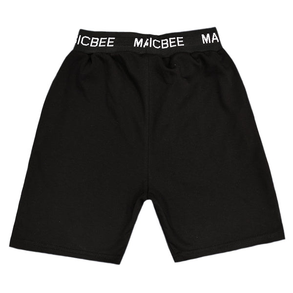 Βερμούδα Magicbee - MB2455 - rib logo shorts μαύρο