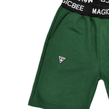 Magicbee - MB2455 - rib logo shorts - green