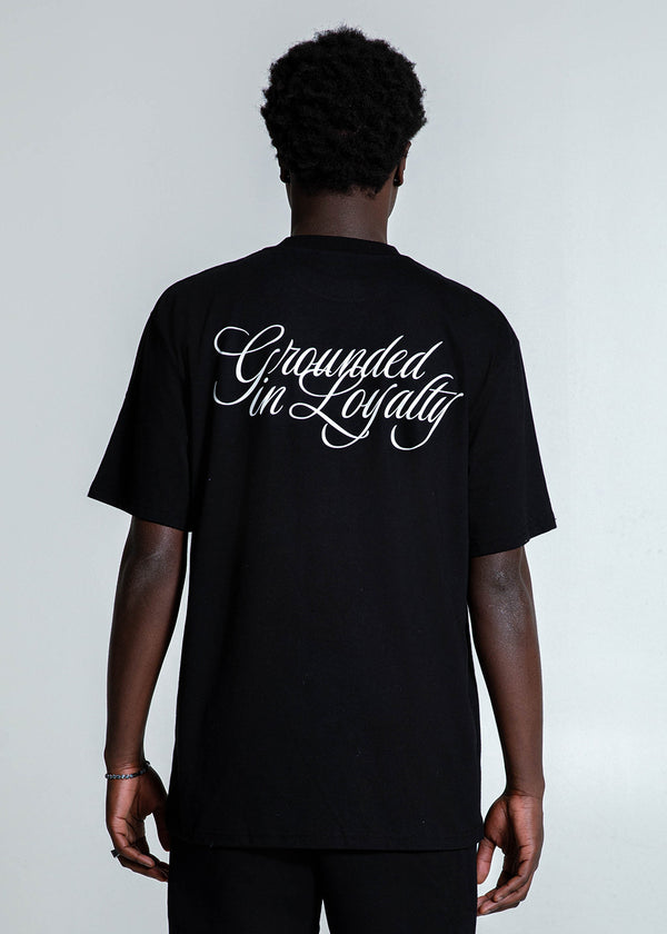 Ανδρική κοντομάνικη μπλούζα Magicbee - MB2514 - signature logo oversized fit μαύρο