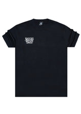 Ανδρική κοντομάνικη μπλούζα Magicbee - MB2514 - signature logo oversized fit μαύρο