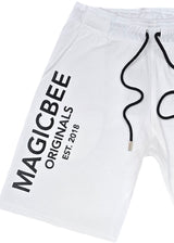 Ανδρική βερμούδα Magicbee - MB2552B - Originals Logo Shorts λευκό