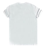Ανδρική κοντομάνικη μπλούζα Jcyj - MBV1000 - black venom fresh No.1 slim fit λευκό