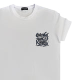 Jcyj - MBV1000 - black venom gong ratulation slim fit tee - white