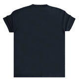 Ανδρική κοντομάνικη μπλούζα Jcyj - MBV1000 - black venom simple regular fit tee μπλε