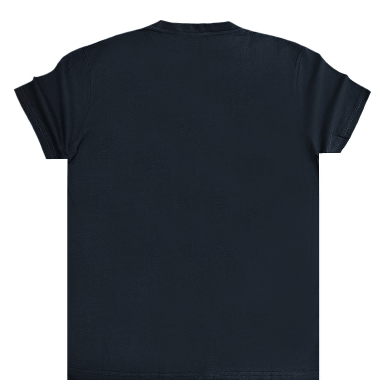 Ανδρική κοντομάνικη μπλούζα Jcyj - MBV1000 - black venom simple regular fit tee μπλε