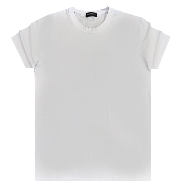 Ανδρική κοντομάνικη μπλούζα Jcyj - MBV1000 - black venom simple regular fit λευκό
