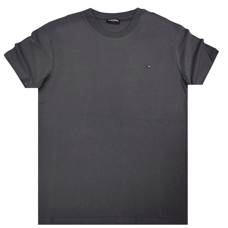 Ανδρική κοντομάνικη μπλούζα Jcyj - MBV1014 - black venom regular fit tee σκούρο γκρι