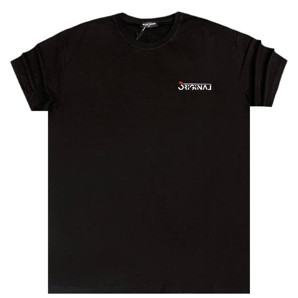 Ανδρική κοντομάνικη μπλούζα Jcyj - MBV2000 - black venom the original slim fit μαύρο