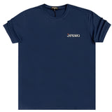 Ανδρική κοντομάνικη μπλούζα Jcyj - MBV2000 - black venom the original slim fit σκούρο μπλε