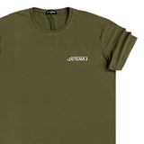 Ανδρική κοντομάνικη μπλούζα Jcyj - MBV2000 - black venom the original slim fit χακί