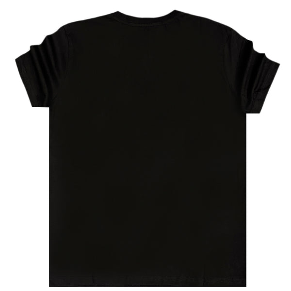 Ανδρική κοντομάνικη μπλούζα Jcyj - MBV2000 - black venom simple slim fit μαύρο