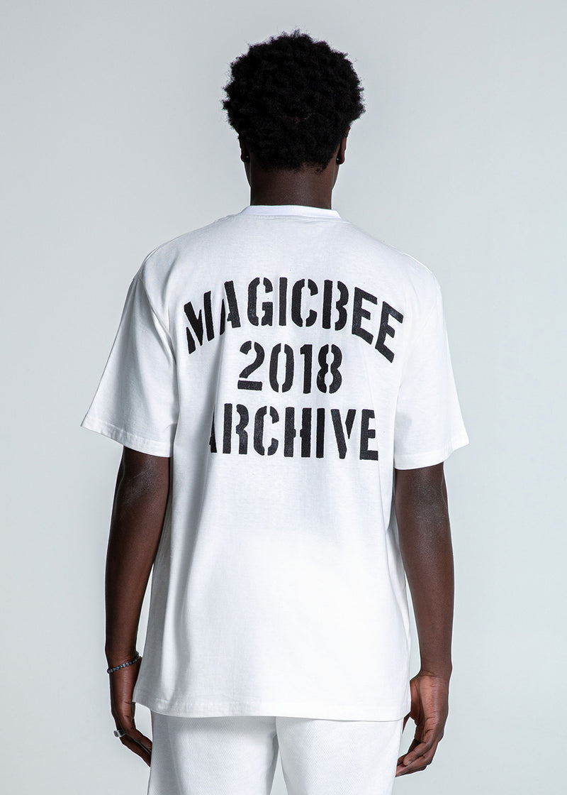 Αντρική κοντομάνικη μπλούζα Magic Bee - MB2516 - archive oversized μαύρο
