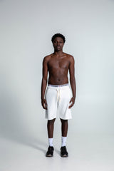Ανδρική βερμούδα Magicbee - MB2558 - Matt Logo Shorts λευκό