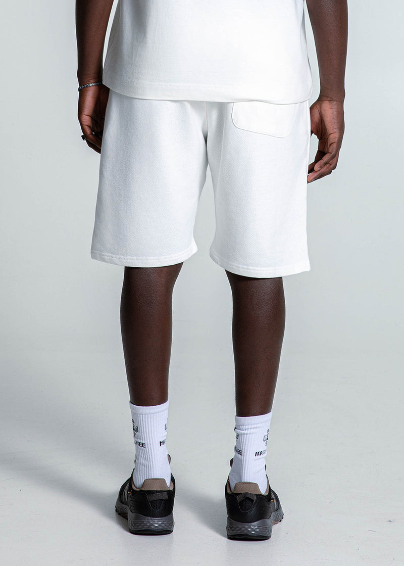 Ανδρική βερμούδα Magicbee - MB2551 - Originals Logo Shorts λευκό