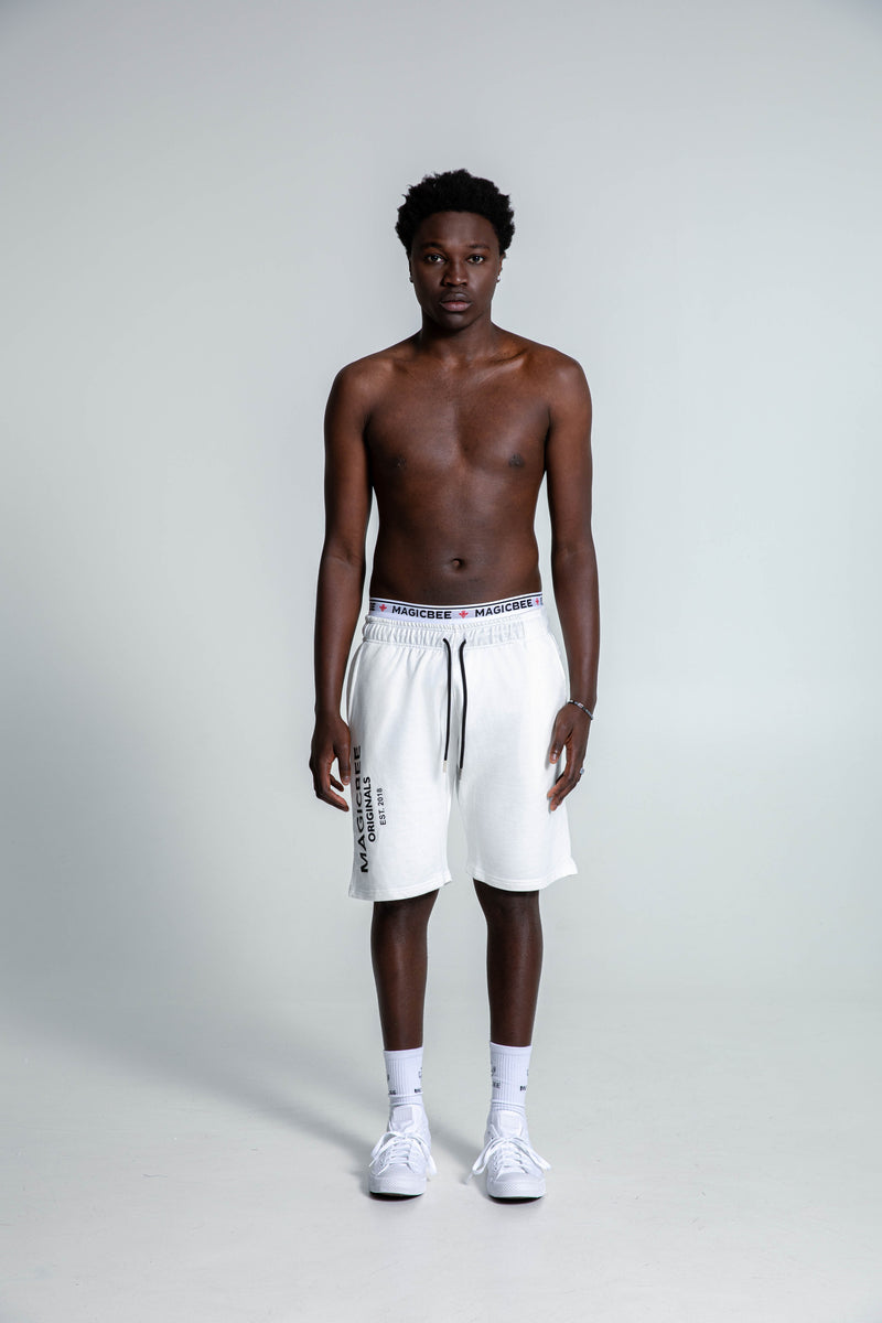 Ανδρική βερμούδα Magicbee - MB2552B - Originals Logo Shorts λευκό