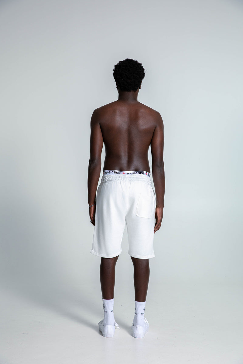 Ανδρική βερμούδα Magicbee - MB2552B - Originals Logo Shorts λευκό