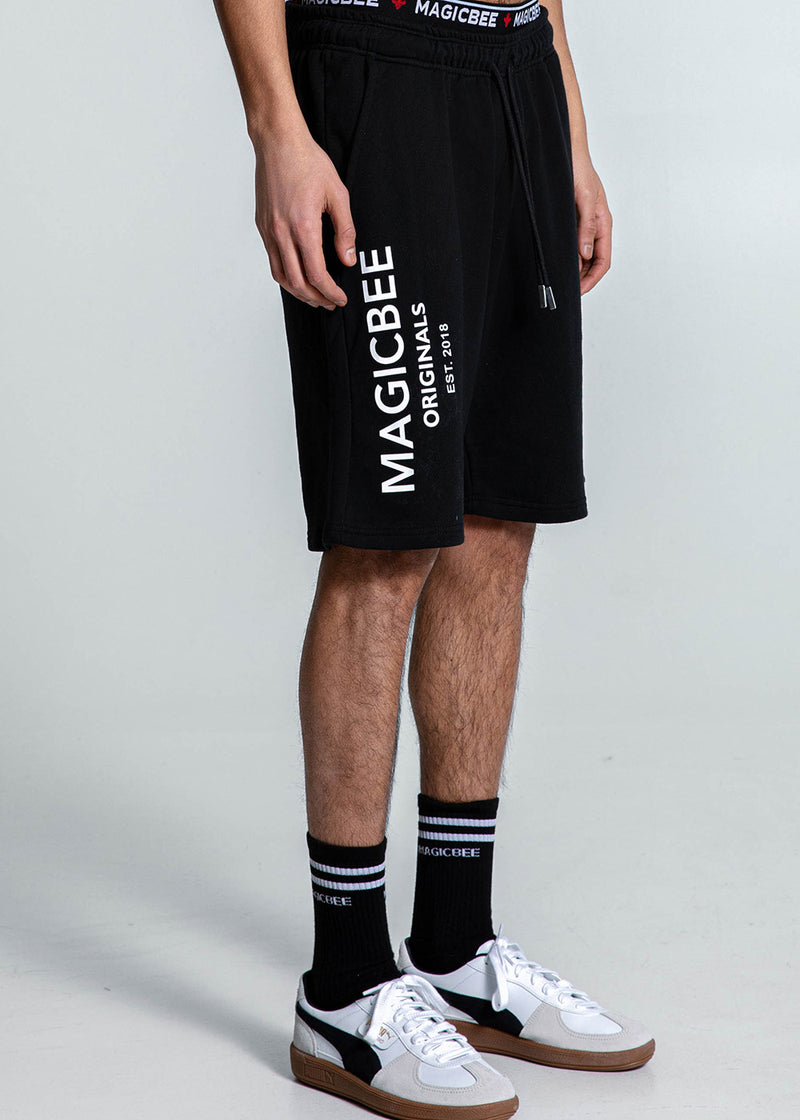 Ανδρική βερμούδα Magicbee - MB2552B - Originals Logo Shorts μαύρο
