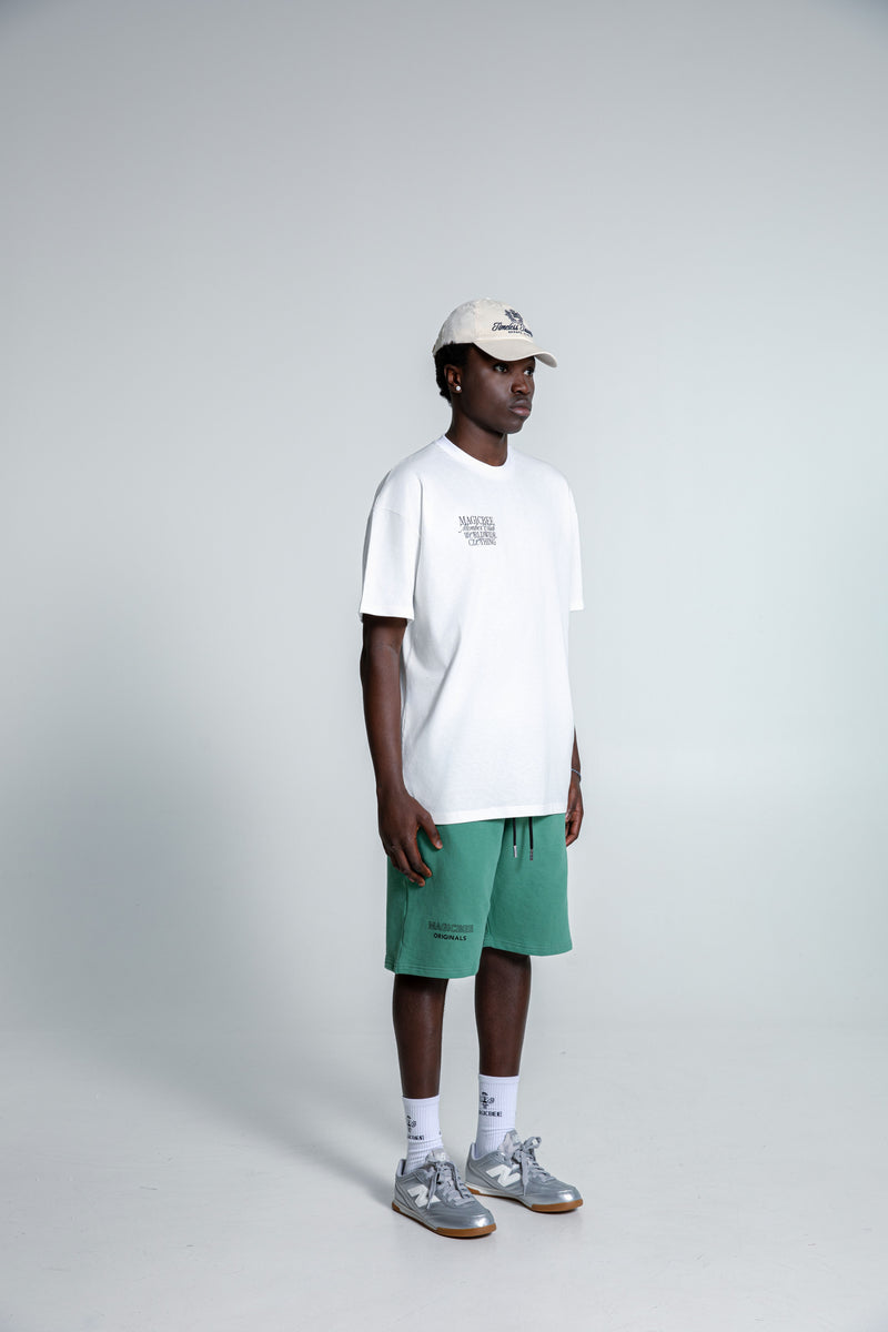 Ανδρική κοντομάνικη μπλούζα Magicbee - MB2514 - signature logo oversized fit λευκό