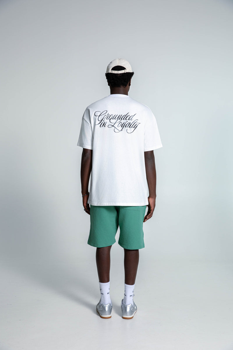 Ανδρική κοντομάνικη μπλούζα Magicbee - MB2514 - signature logo oversized fit λευκό