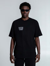 Ανδρική κοντομάνικη μπλούζα Magicbee - MB2514 - signature logo oversized fit μαύρο