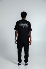 Ανδρική κοντομάνικη μπλούζα Magicbee - MB2514 - signature logo oversized fit μαύρο