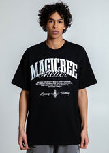 Αντρική κοντομάνικη μπλούζα Magic Bee - MB2513 - atelier oversized μαύρο