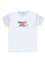Ανδρική κοντομάνικη μπλούζα GUF - MD6536 - hungry and sweet regular fit λευκό