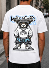 GUF CLOTHING Ανδρική κοντομάνικη μπλούζα λευκή Warst MD6565-white