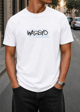 GUF CLOTHING Ανδρική κοντομάνικη μπλούζα λευκή Warst MD6565-white