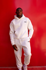 Ανδρικό φούτερ με κουκούλα Vinyl Art Clothing - 84815-02 - emblem hoodie oversized λευκό