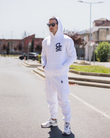 Ανδρικό φούτερ με κουκούλα Close society - C25-205K - white logo hoodie λευκό