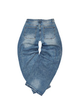 Ανδρικό Baggy παντελόνι τζιν-GUF-N8500-denim